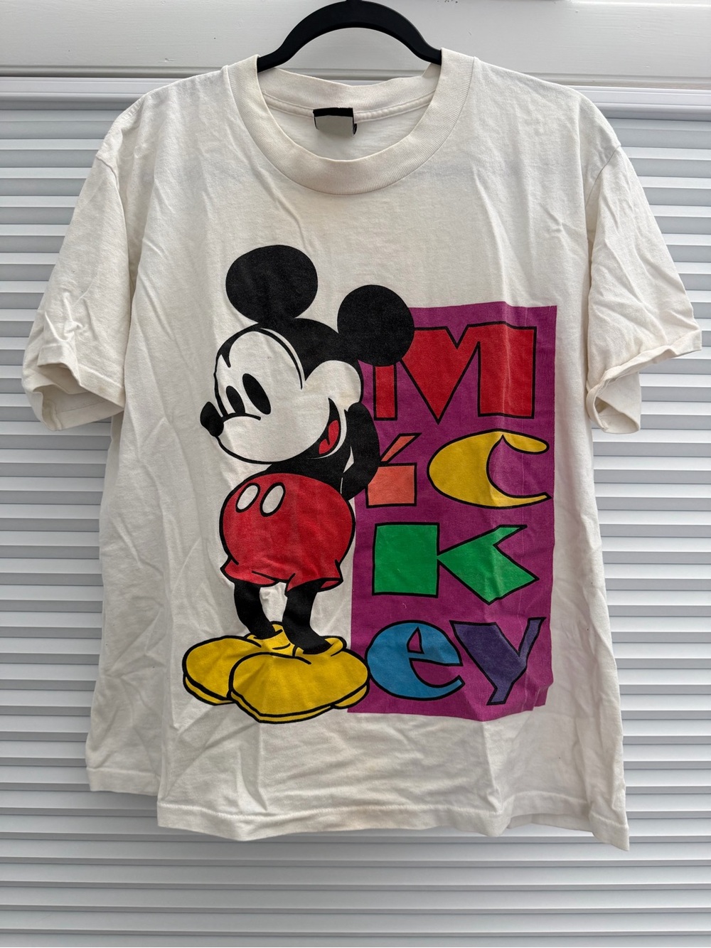 White Mickey Mouse Graphic T-Shirt
